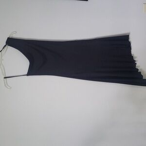 La Belle Dress Womens sz Small Black One Shoulder Asymmetric Hem Drop Waist